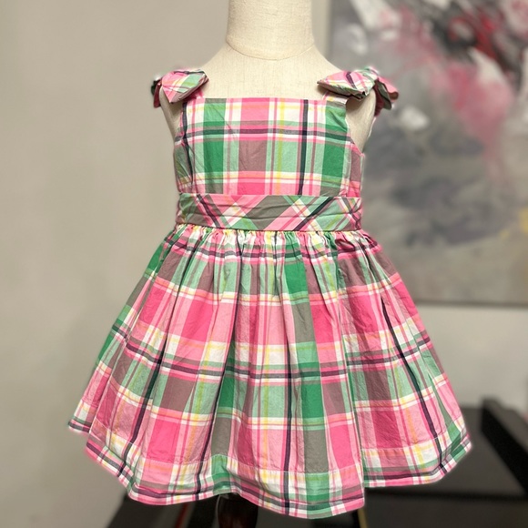 green emerald velvet dress SSYS Everly Velvet Bow Trim Puff Sleeve Shift Dress In Pink Tartan